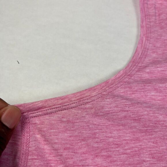 Lululemon Pink Twist Open Back Tank Top Pink Loose Fit Lightweight Yoga 4 FLAW - Picture 10 of 10